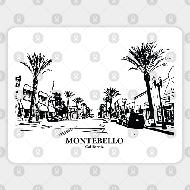 Montebello - California Sticker by Lakeric